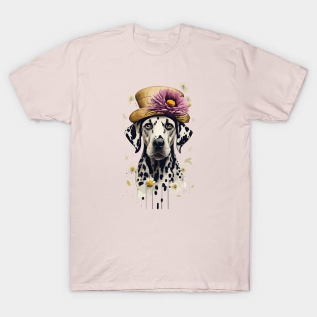 Dogs in Hats. Dalmatians T-Shirt by CatCoconut-Art